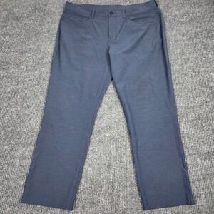 Pro Tour Mens Navy Blue Micro Stripe Golf Performance Pants 38x30 Stretch